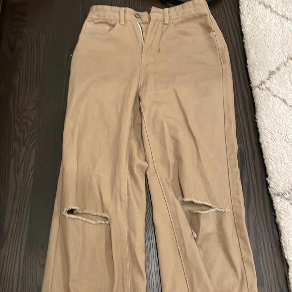 shein light tan jeans